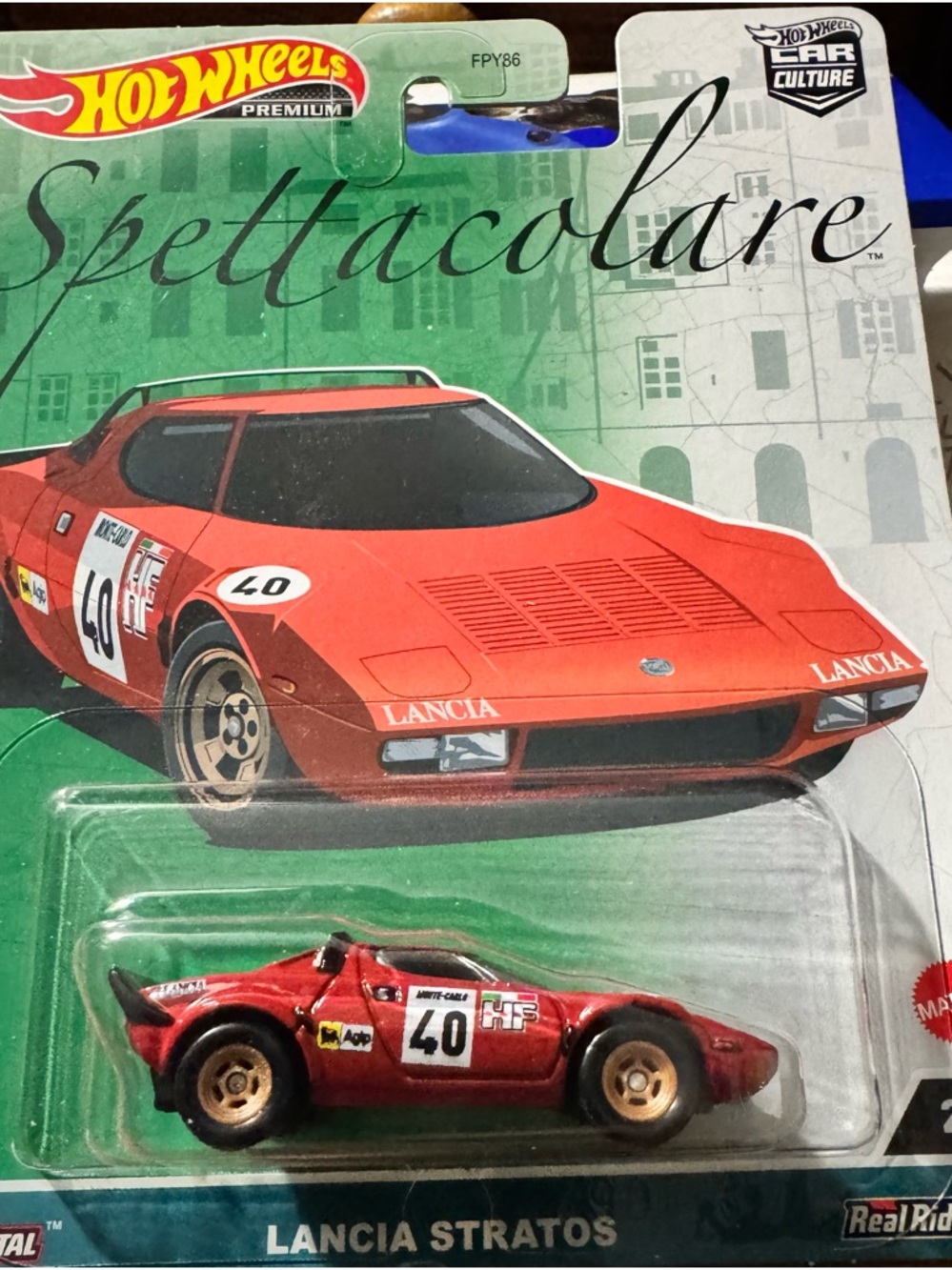 Hot Wheels Premium Lancia Stratos Kids Toy Car - Red CAR CULTURE MATTEL 2/5